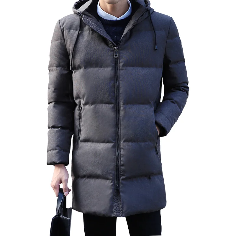 90% White duck down hooded men down jacket men's winter thick warm down jacket overcoat jacket parka men windbreaker coats