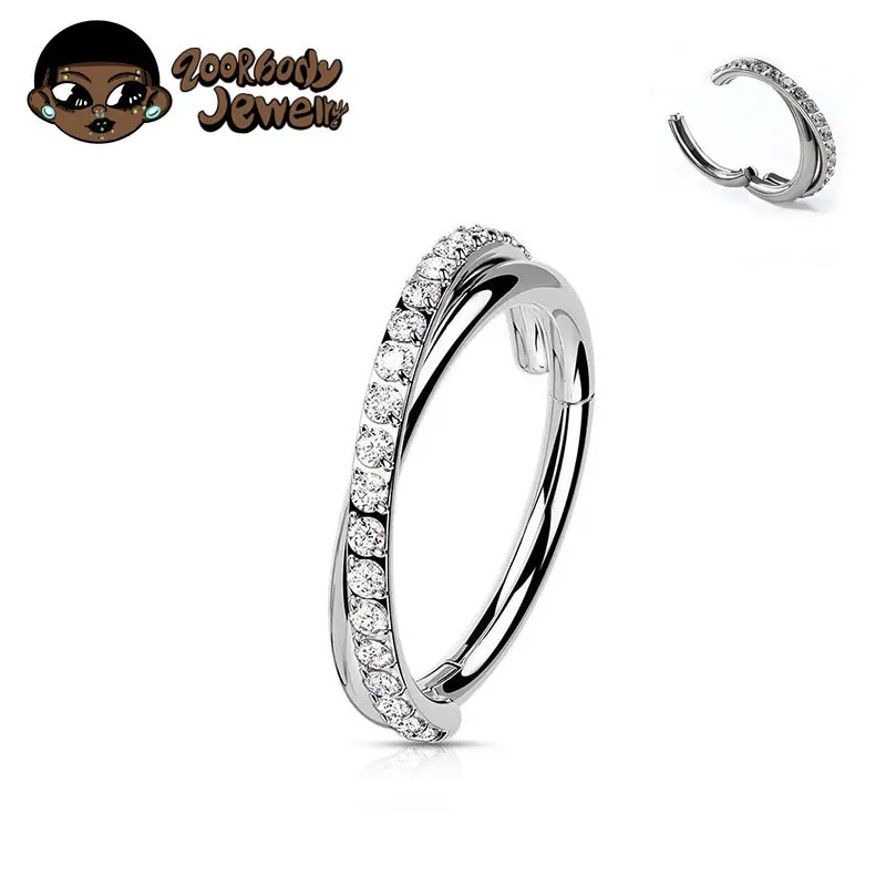 

G23 Titanium Hinged Segment Ring Cartilage Hoops Double Row Helix Piercing Jewellery Conch Ring Septum Ring Tragus Daith Earring