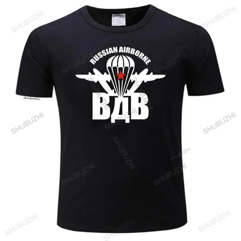 

Fashion Funny T-shirt Russian Airborne Troops Paratrooper Spetsnaz VDV Military short sleeve T Shirt Hip Hop Tees Streetwear