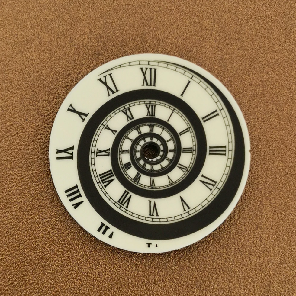 

NH35 dial full luminous watch accessories dial 28.5mm Roman scale spiral pattern for NH36/35/4R/7S movement NO logo