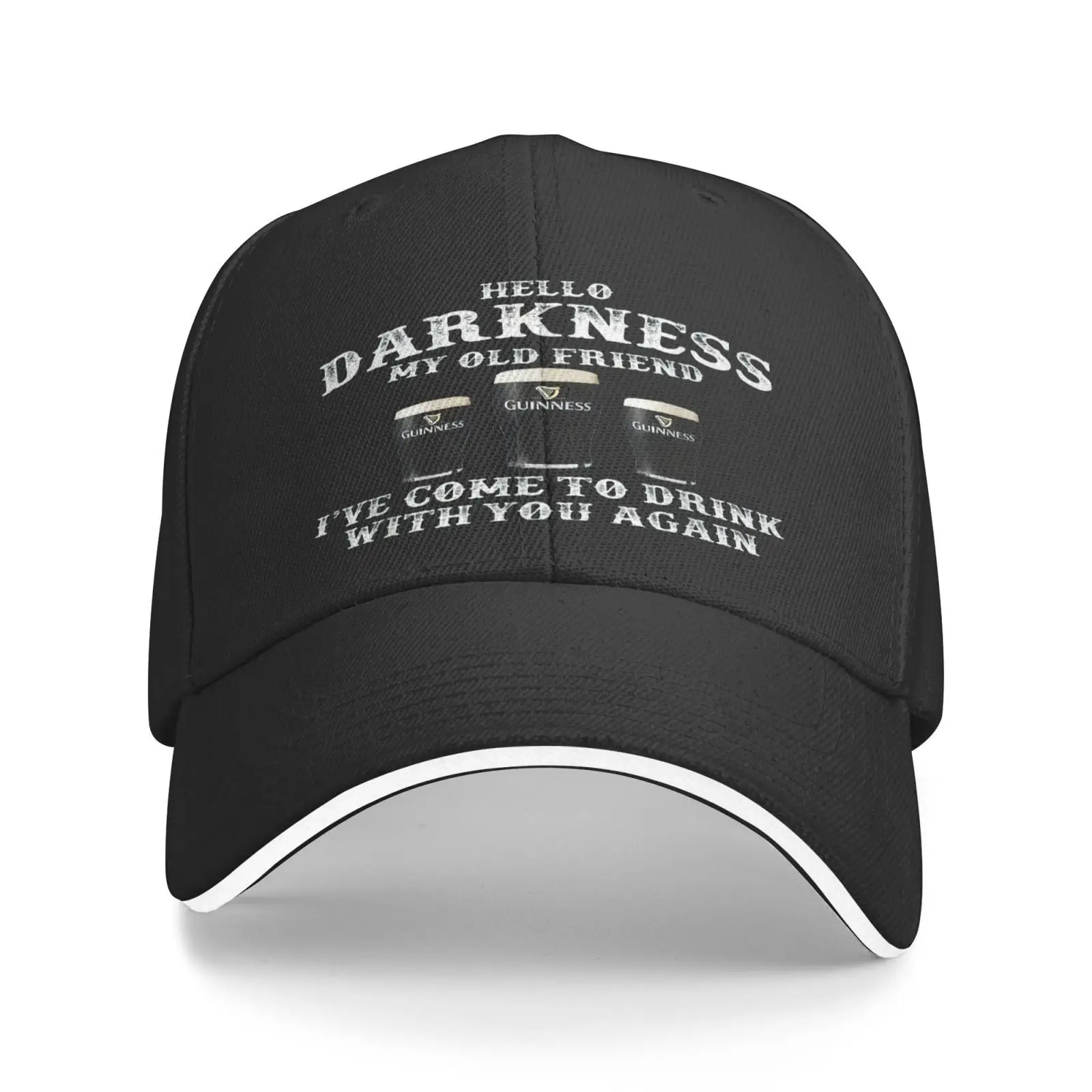 Шапка Hello Dark для мужчин и женщин, мужская Кепка с надписью «My Old Friend Guiness», атласная Кепка, кепка для Cowgirl, кепка для гольфа для мужчин и женщин, ...
