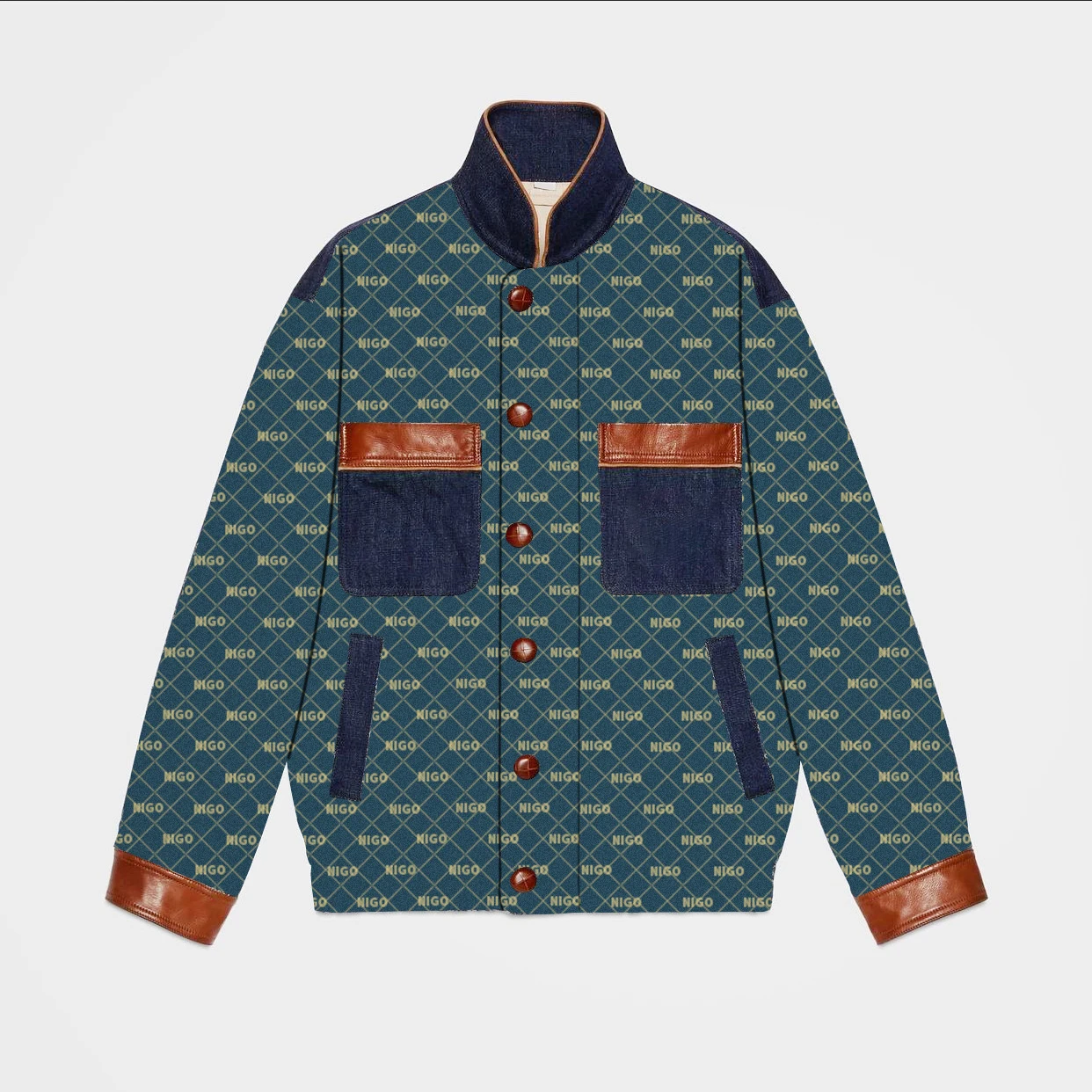 

Джинсовая куртка NIGO с цветочным принтом # nigo719