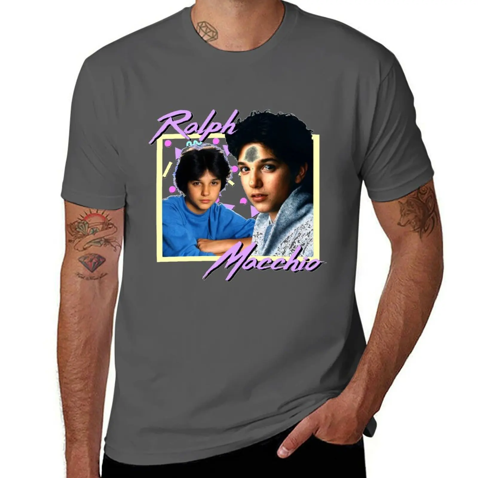 Фото Футболка Ralph Macchio в стиле 80-х, базовая рабочая футболка с короткими рукавами №1