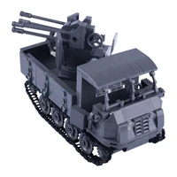 military world war ii iron donkey armored car tank soldier minifigure accessories assembled small particle building block toys