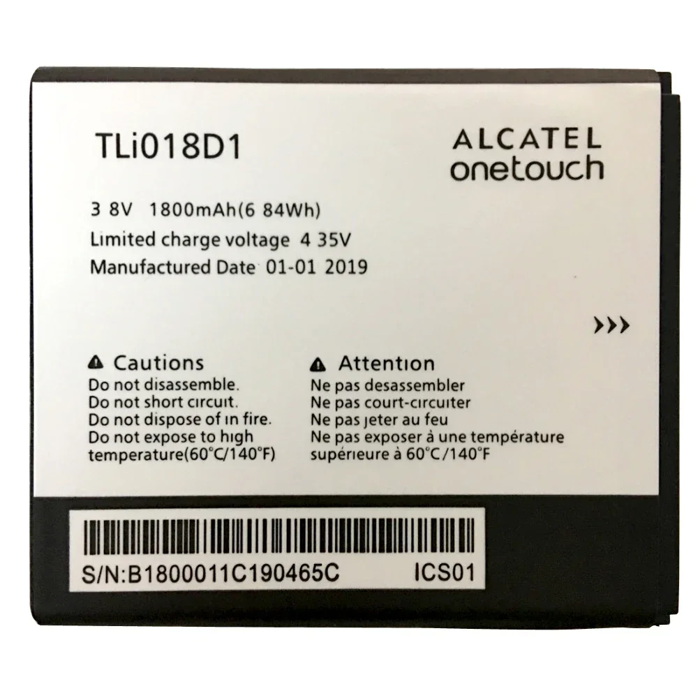 Новый оригинальный литий-ионный аккумулятор TLi018D1 для Alcatel Onetouch Pop D5 Dual 5038x OT5038X 3 5015D