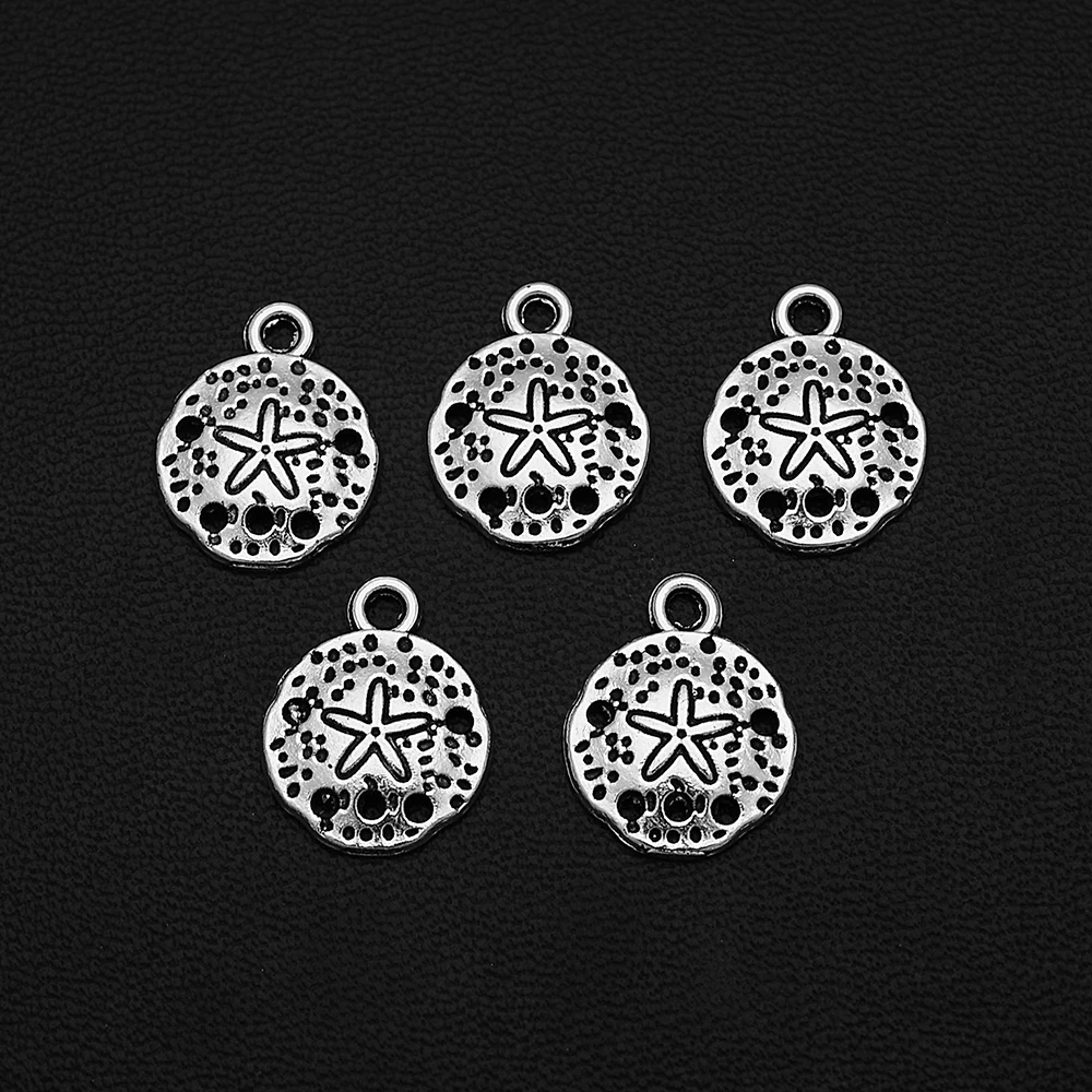 

20pcs/Lots 13x16mm Antique Silver Plated Sea Urchin Metal Charms Starfish Pendants For Diy Jewellery Making Supplies Accessories