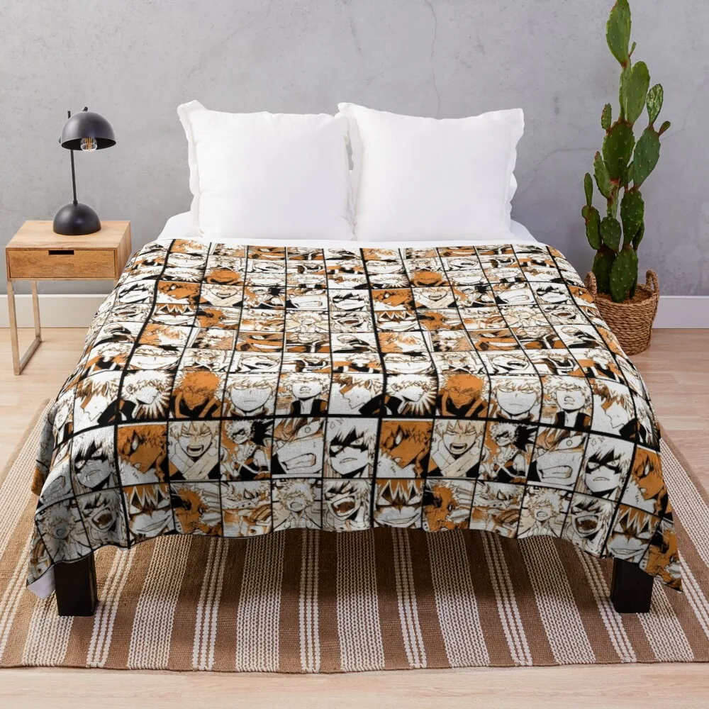 

Bakugo Katsuki collage Throw Blanket Cute Blanket Plaid