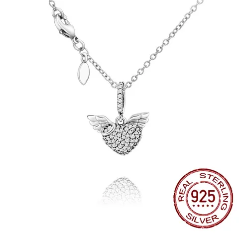 Женское Ожерелье с круглым блестящим серебряным паве