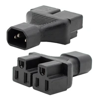 c14 5 15rc13 ac power adapter iec320 c14 to nema us 5 15r c13 y spliter wire connector converter socket conversion plug