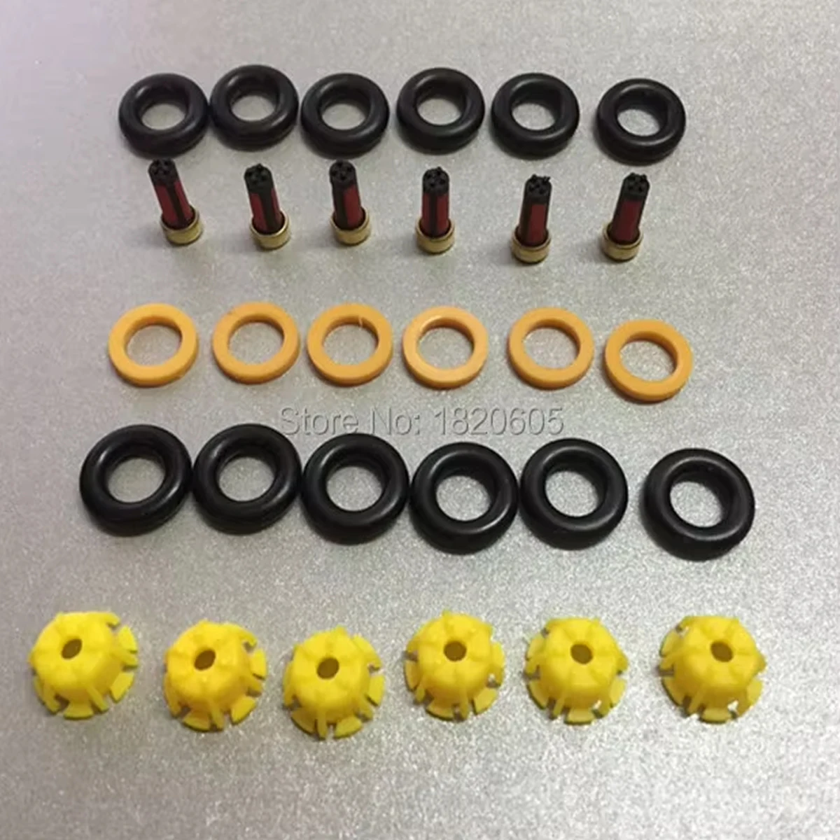 

30 шт. (6 комплектов) комплекты для ремонта топливных форсунок, комплект прокладок для форсунок, набор фильтров для BMW E60 E39 520i 523i 525i 528i