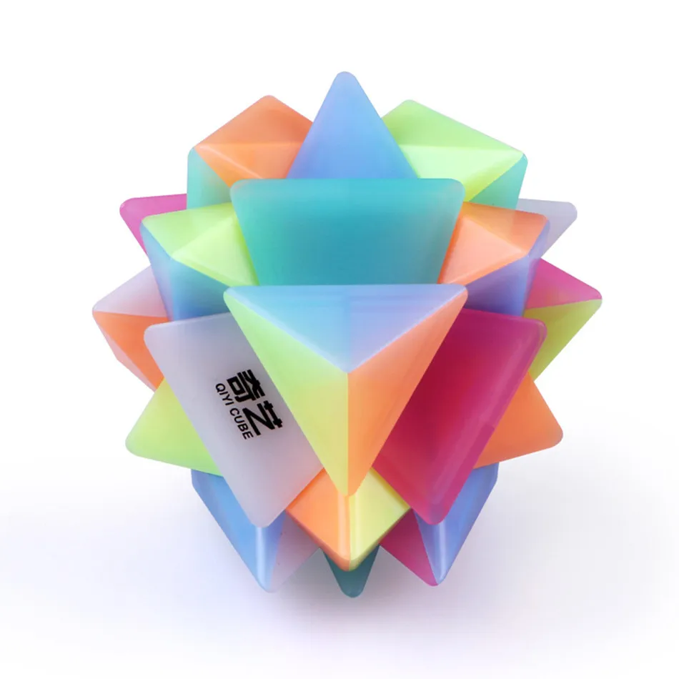 

QiYi Jelly Color Magic Cube 2x2 3x3 4x4 5x5 Pyramid Keychain Speed Cube Educational Cubo Magico Puzzle Toy Children Fidget Toys