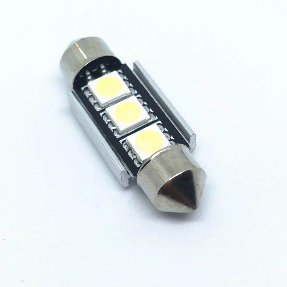 

100 stücke 36mm 39mm 41mm 3 SMD 5050 LED Dome Girlande Weiß auto Birne innen licht Auto licht CANBUS Fehler Freies C5W LED Lampe