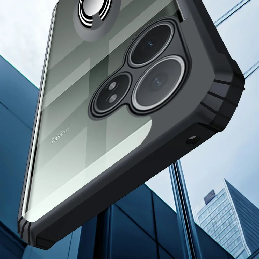 Прозрачная акриловая искусственная кожа для Realme GT 6 T GT6 GT6T чехол с магнитным