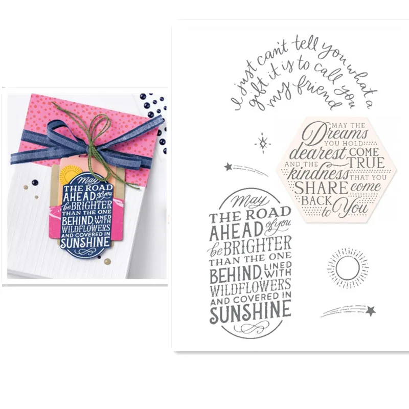 

COVERED IN SUNSHINE Cutting Dies And Silicone Stamps For DIY Scrapbook Diary Decoration Embossing Template Christmas New 2023