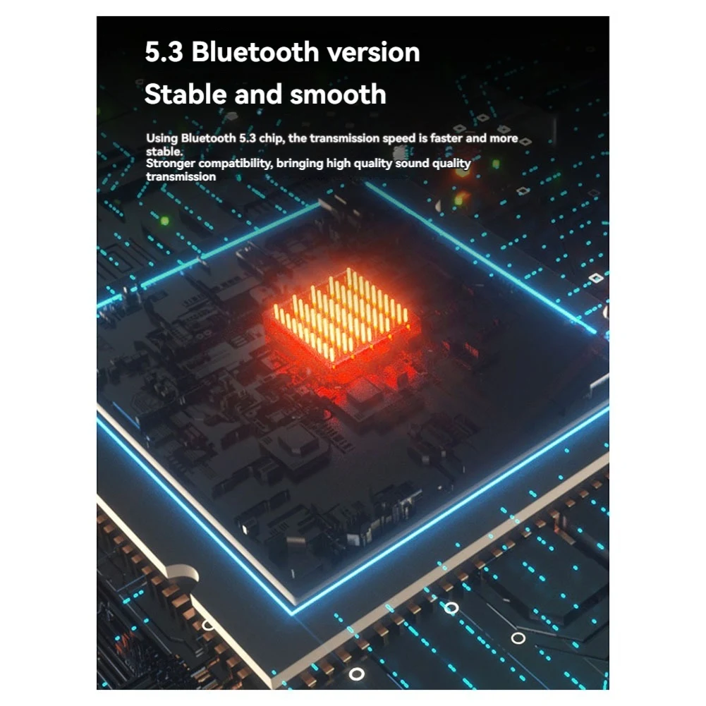 Фото Беспроводные Bluetooth-наушники V5.3 с гибридным активным шумоподавлением ENC/ANC для ноутбуков, планшетов, телефонов Android/IOS - A79U №3