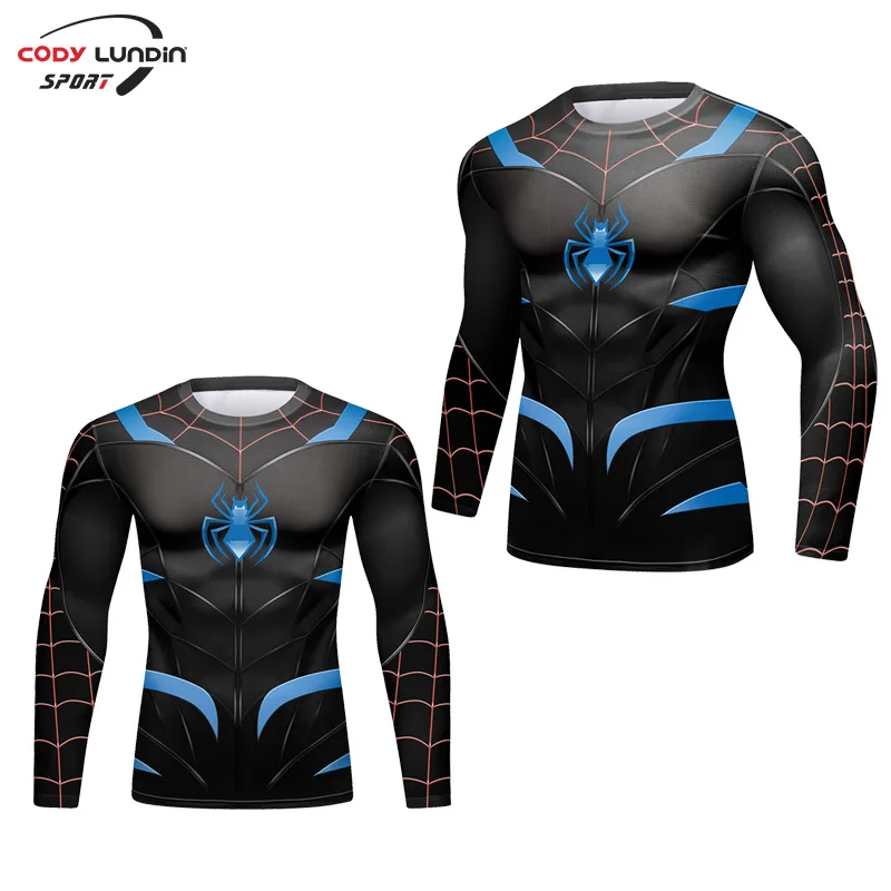 Men Fitness Compression T Shirt Long Sleeve Quick Dry Training Bodybuilding Workout Gym Exercise Sweatshirt Running Shirts | Спорт и