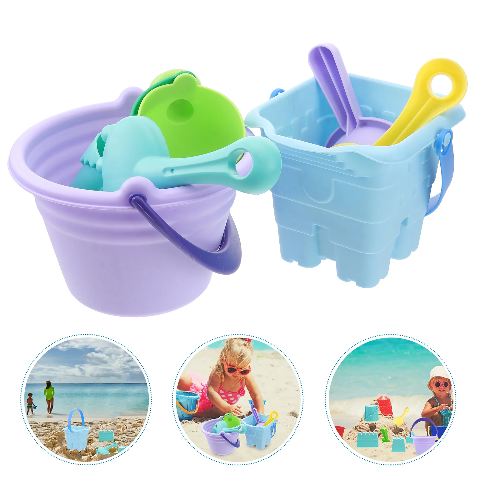 

2 Sets Plastic Beach Summer Sand Beach Plaything Kid Beach Plaything