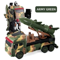 4wd remote control car transformation robot off road spray camouflage missile deformation vehicle drift rocket car boys toys