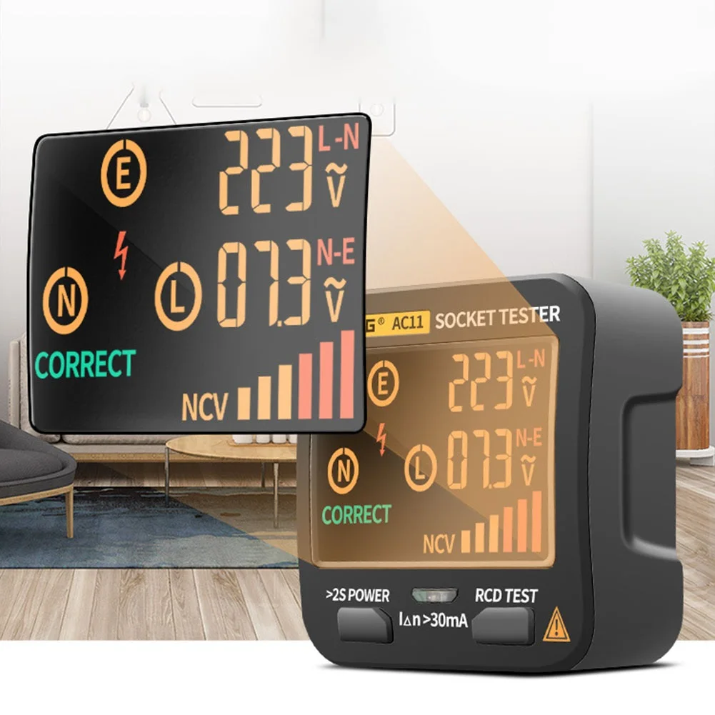 ANENG AC11 цифровой умный тестер розеток детектор напряжения розетка заземление