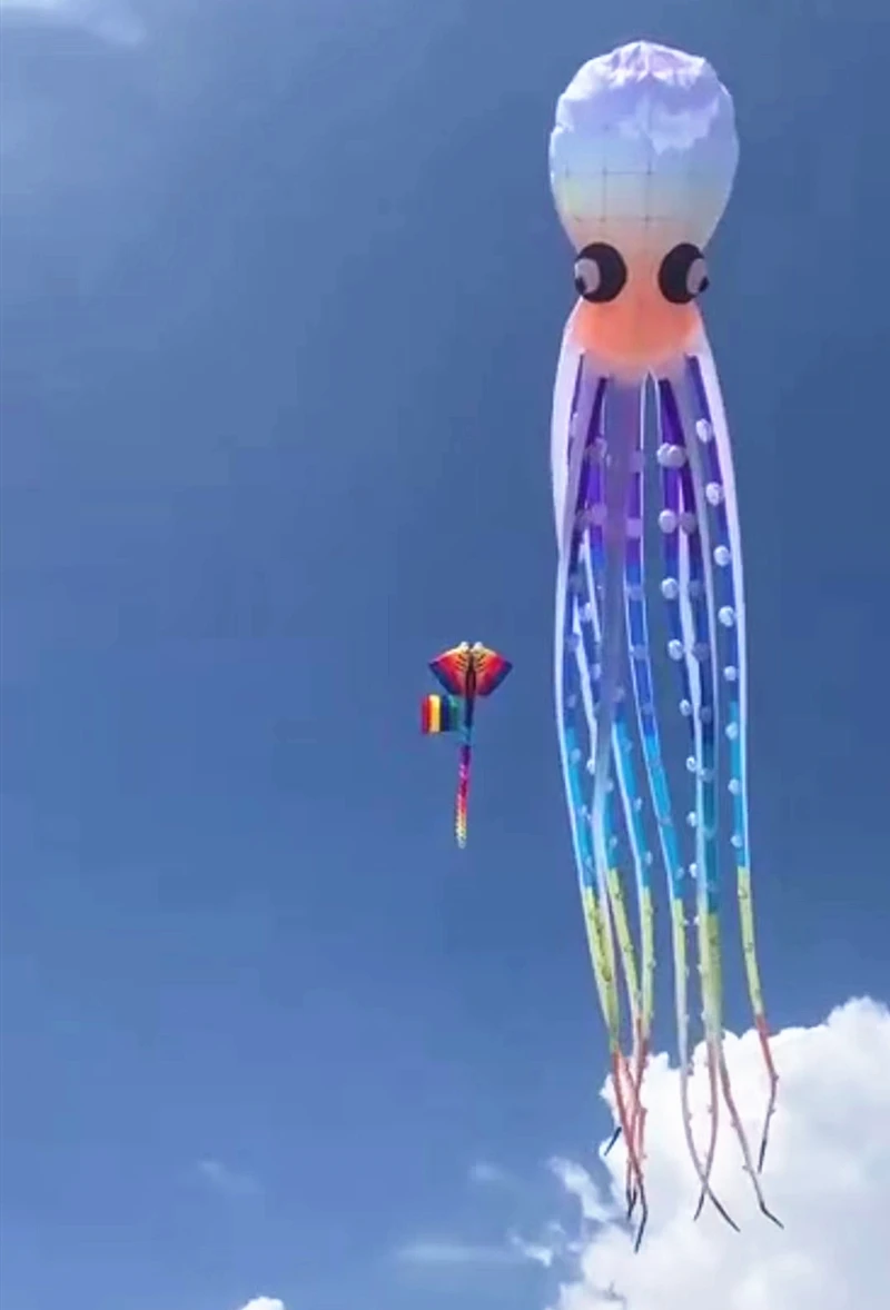 12 м Радужные воздушные змеи-осьминоги надувные игрушки парашют виндсерфинг