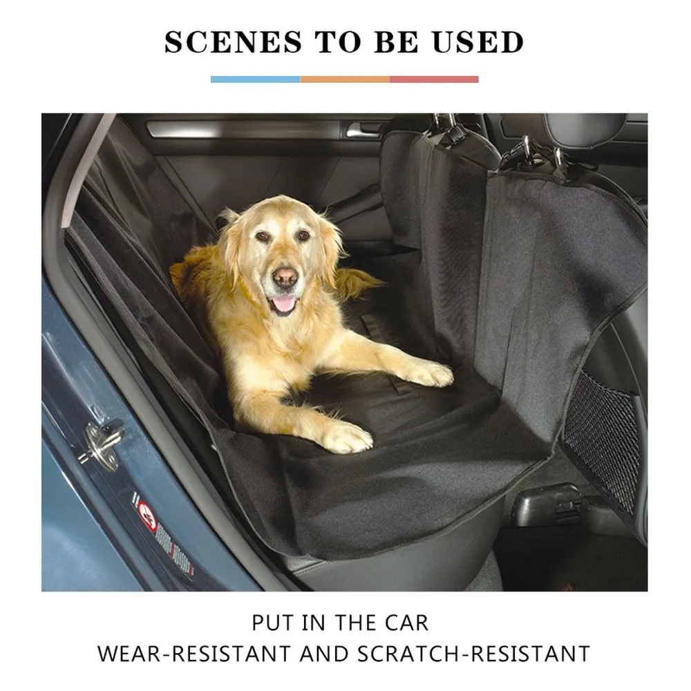 Waterproof Dog Car Seat Cover With Safety Belt Pet Cars Back Seat Carrier for Dogs Cat Transportation Dog Car Travel Accessories images - 6