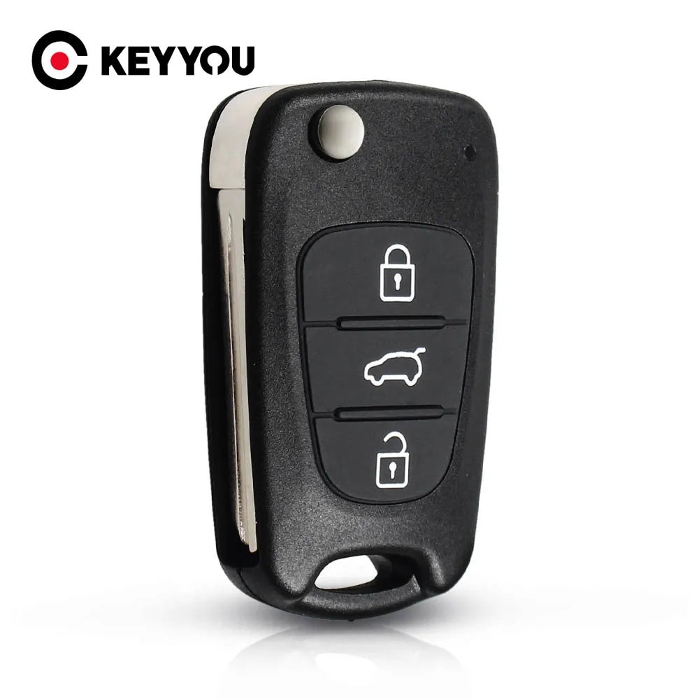 

Складной флип-чехол KEYYOU для Kia K2 K5 Sorento Sportage 2007, 3 кнопки, левое лезвие