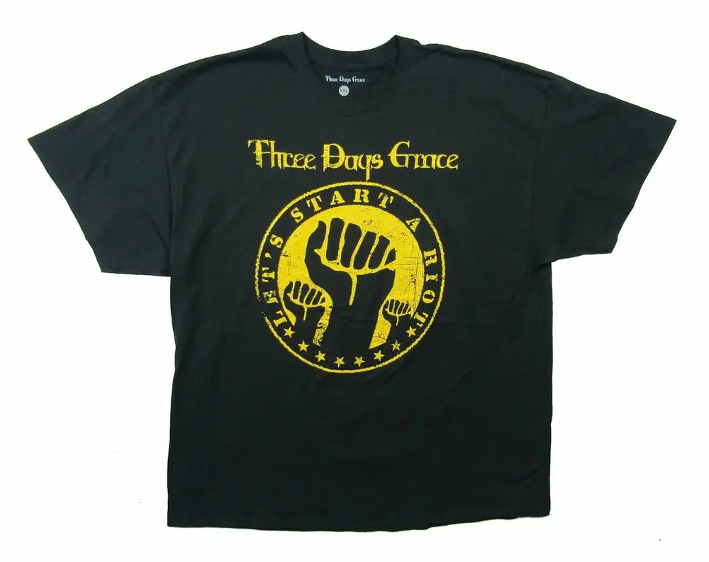 

Three Days Grace Riot Tour 2019 Mens Black T Shirt New Merch
