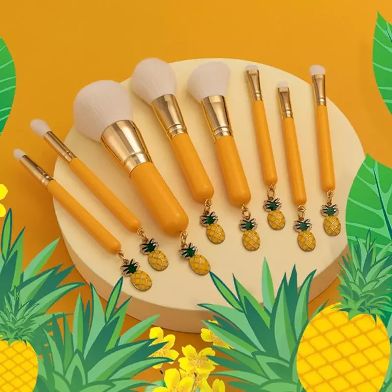 

NEW2023 8-piece Makeup Brush Set Pineapple Pendant Novice Powder Eye Shadow Brush Beauty Makeup Tool Makeup Brushes