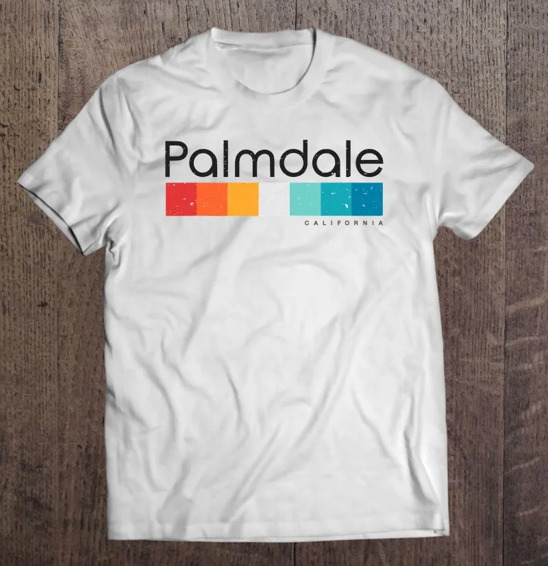 

Футболка Palmdale California Ca мужская оверсайз, винтажная тенниска из хлопка в стиле ретро, майка для баскетбола