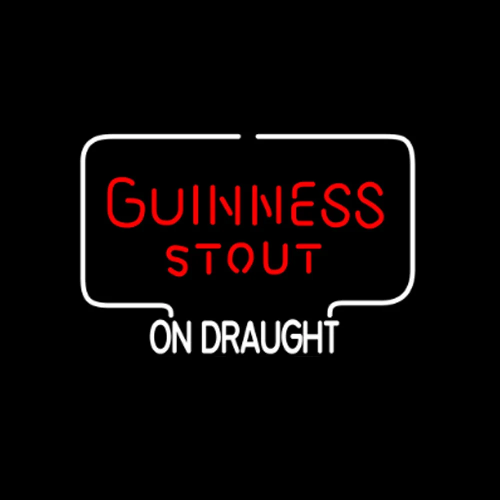 

Оригинальная стеклянная трубка Guinness Stout ручной работы, пивной бар, магазин KTV, клубный рекламный декор, неоновая вывессветильник 24x20 дюймов