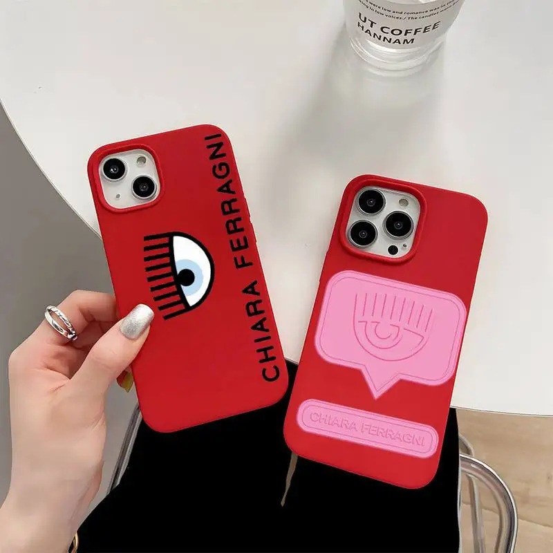 

Hot Ferragnies Eyes Chiara Phone Case For Iphone 12 13 Mini Pro Max 11 6 6s 7 8 Plus Xr X Xs Red Soft Silicone Funda Shell Cover