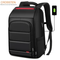 crossten large capacity 15 6 inch daily teenager school backpack multifunctional usb charging man waterproof laptop rucksack