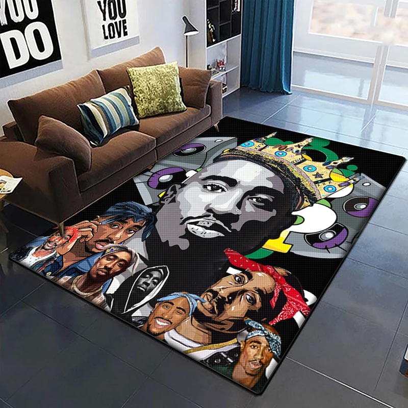 

Hip hop 3D printed large carpet 160*200cm living room carpet,BATHROOM, Anti-Slip Kitchen Floor mat,Fashionable/modern style rugs