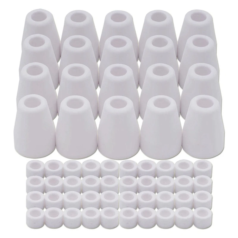 

60Pcs For PT-31 JG-40 WSD-LG40 Plasma Cutter Consumables Alumina Ceramics Shield Cup 18204 & Gas Ring 18785