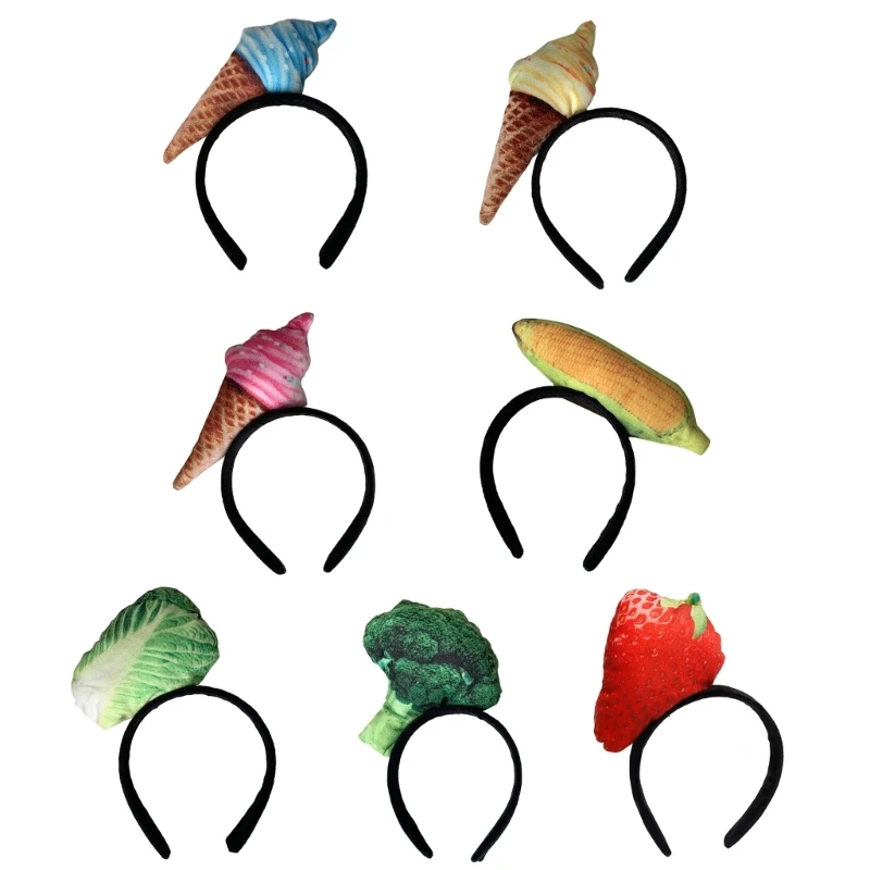 

Fruit Vegetable Headpiece Hair Hoop Pary Hair Accessory Funny Headwear for Women