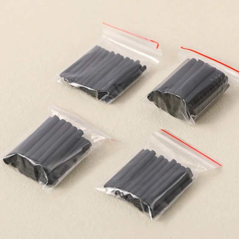 

127 PCS Black Bagged Insulated Polyolefin DIY Kit 2:1 Times Shrink Heat Shrink Sleeve Tubes Set Thermoresistant Tube Wire