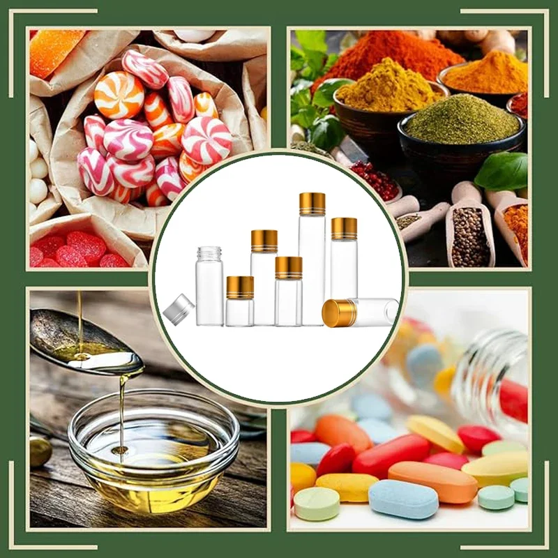 Стеклянные бутылочки с алюминиевой крышкой 5-25 мл