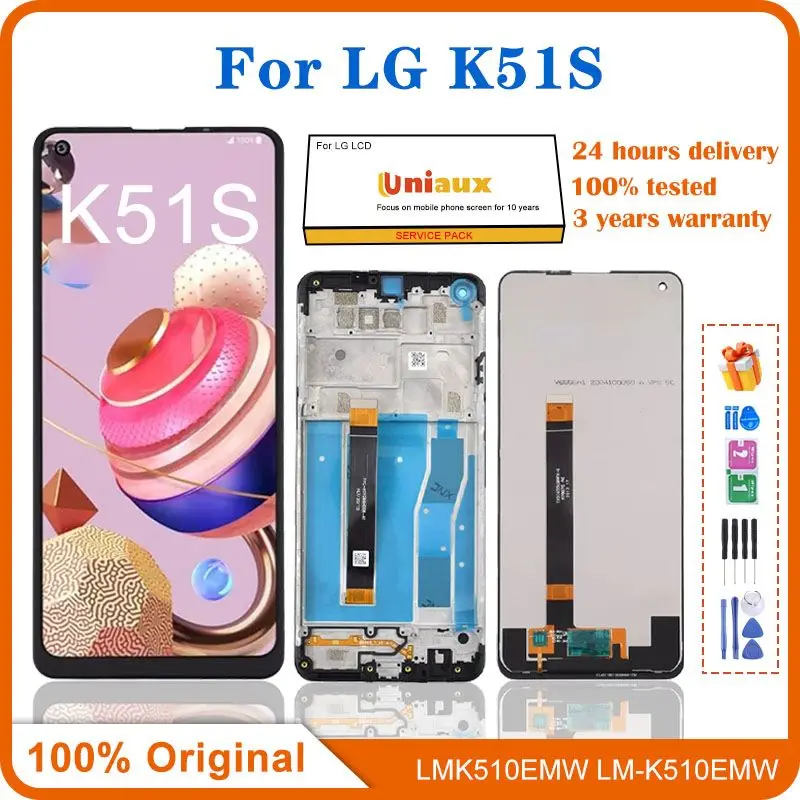 100% Оригинальный ЖК-дисплей для LG K51S LCD LMK510EMW LM-K510EMW LM-K510, детали для ремонта ЖК-дисплея