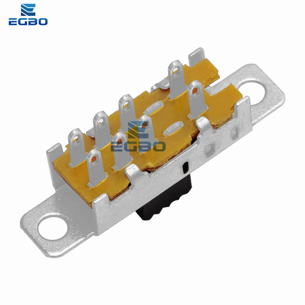 10 ~ 50 шт. EGBO SS23E04 двойной тумблер 8 контактов 3 файла 2P3T DP3T ручка высотой 5 мм