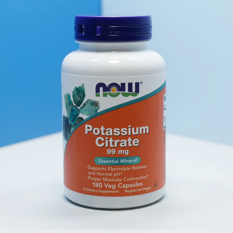 

Now Potassium Citrate Essential Mineral Supports Electrolyte Balance and Normal PH Muscular Contraction Improve Cramps Thirst.