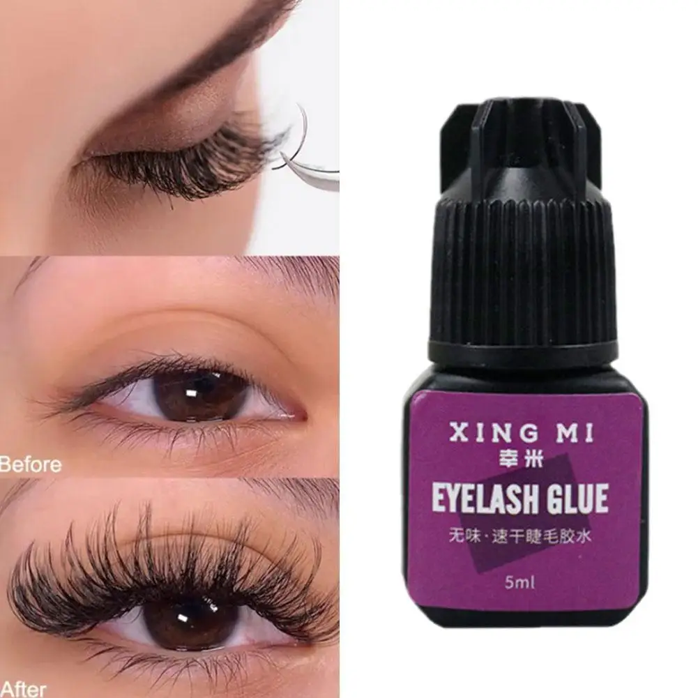 

5ml False Eyelash Glue Quick Dry Waterproof Lasting Black Glue Glue No Irritation Extension Eyelash Grafting Eyelashes Adhe V3N9