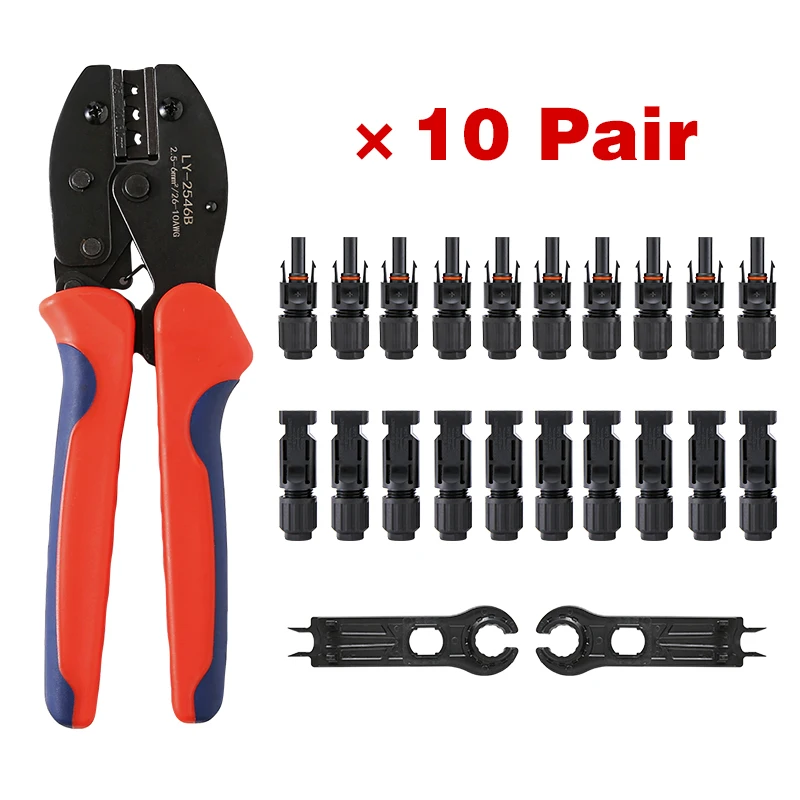 

XIONGISOLAR DC Солнечный разъем 1000V30A Солнечная панель ответвление фотоэлектрических разъемов Connect Stecker Tool Обжимные клещи оптом