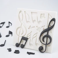 musical note shape silicone mold sugarcraft fondant cake decorating cupcake chocolate kitchen baking tools clay gumpaste mould