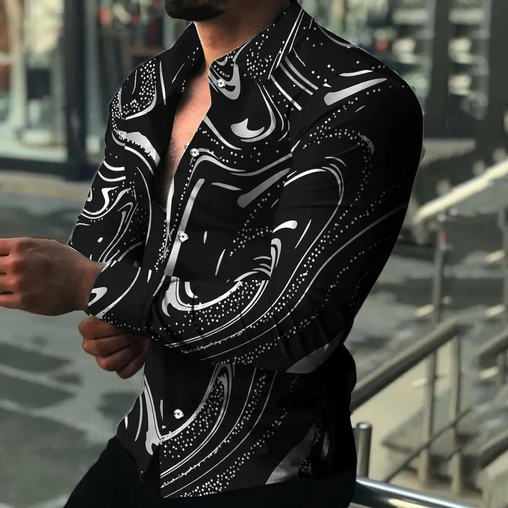 

Young Style Trendy Contrast Color Men Top Lightweight Summer Shirt Soft Men Clubwear