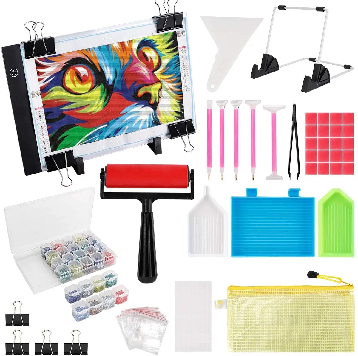 

Diamond Painting A4 LED Light Pad Kit,DIY Dimmable Light Brightness Board,LED Artcraft Tracing Light Table,Reusable A4