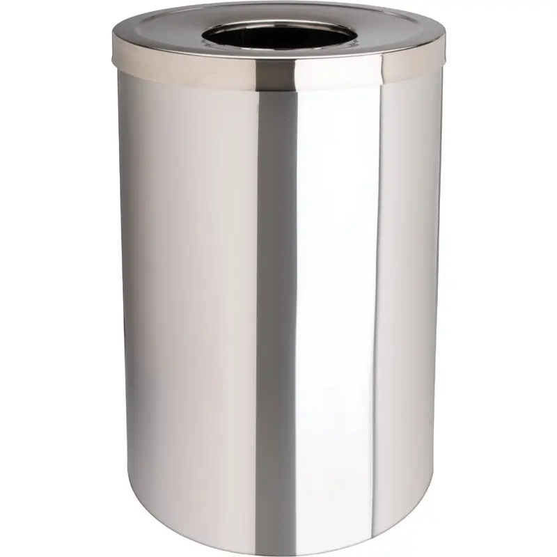 

Genuine Joe 30 Gallon Stainless Steel Trash Receptacle - 30 Gal Capacity - Durable, Heavy Duty - 31.5" Height X 20" Diameter - S