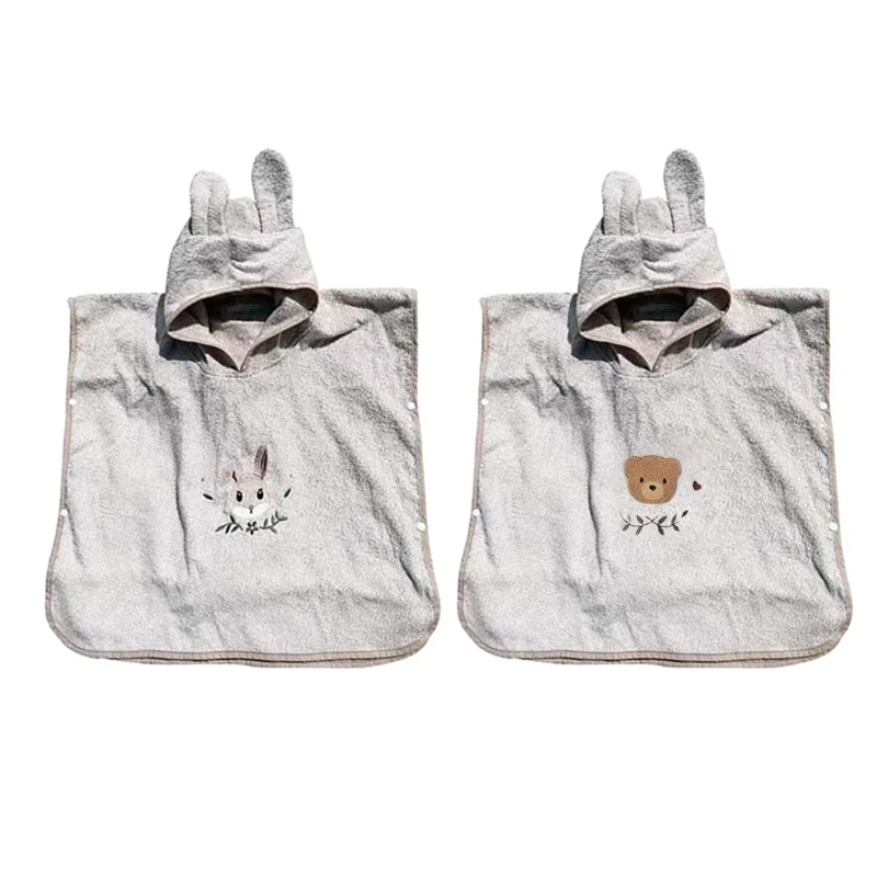 

Baby Boy Girl Bathrobe Hooded Towel Unisex Infant Bath Robe Towel for Toddlers