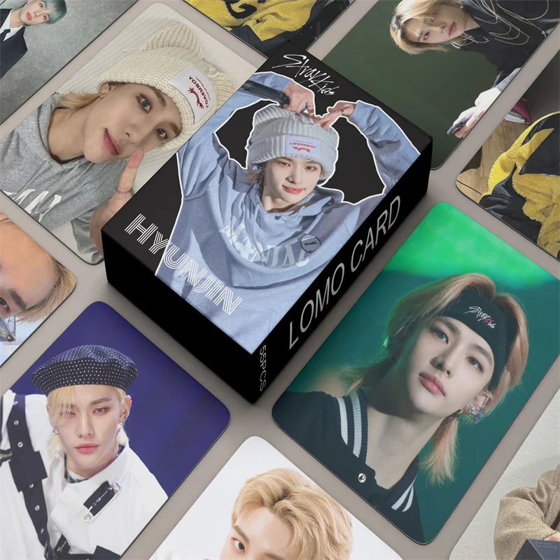 

55pcs/set Stray Kids MAXIDENT CIRCUS Album Lomo Cards Photocards Boys Photo Card Straykids Postcard Fans Gift FELIX HyunJin KPOP