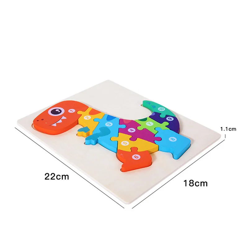 Детская 3D деревянная головоломка игрушка динозавр животное автомобиль Tangram