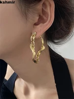 kshmir geometric line stitching earrings for women new fashion niche design earrings advanced earrings jewelry gift accessories